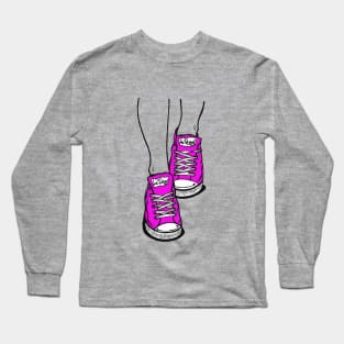 Pink Sneakers. Long Sleeve T-Shirt